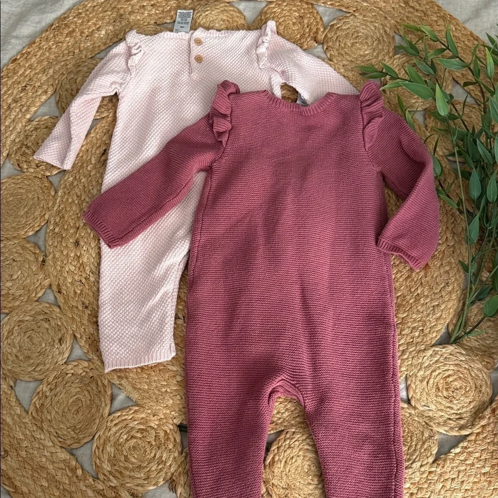 Modern moment and just one for you knitted jumpsuit. 6-12 mo